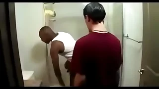 Beamy Black Flannel Fucks Uninspiring Boy in the Shower
